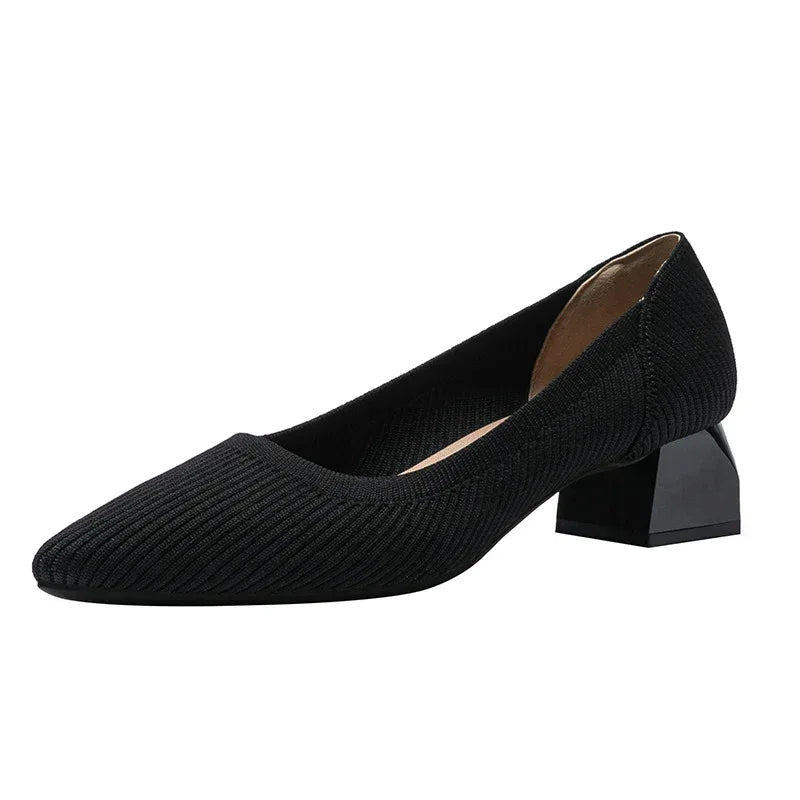 Pointed Shallow Medium High Heel - Viexta
