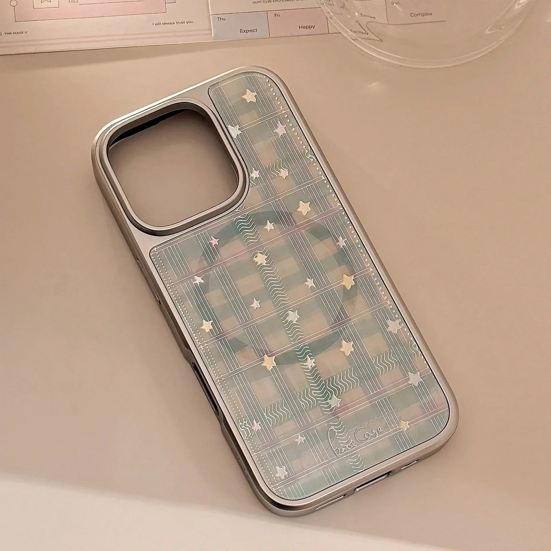 Gilding Rotating Bow Magnetic Bracket iPhone Case - Viexta