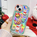 Christmas Snowman Elk Wave iPhone case - Viexta