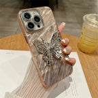 Water Ripple Lens Protector Butterfly Silicone iPhone Case - Viexta