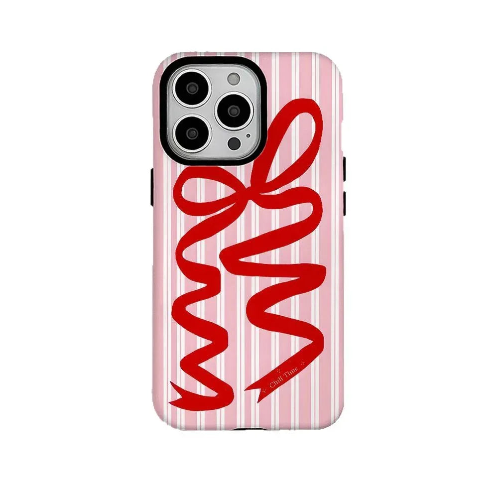 Large Hole Frosted Bow Feilin iPhone case - Viexta