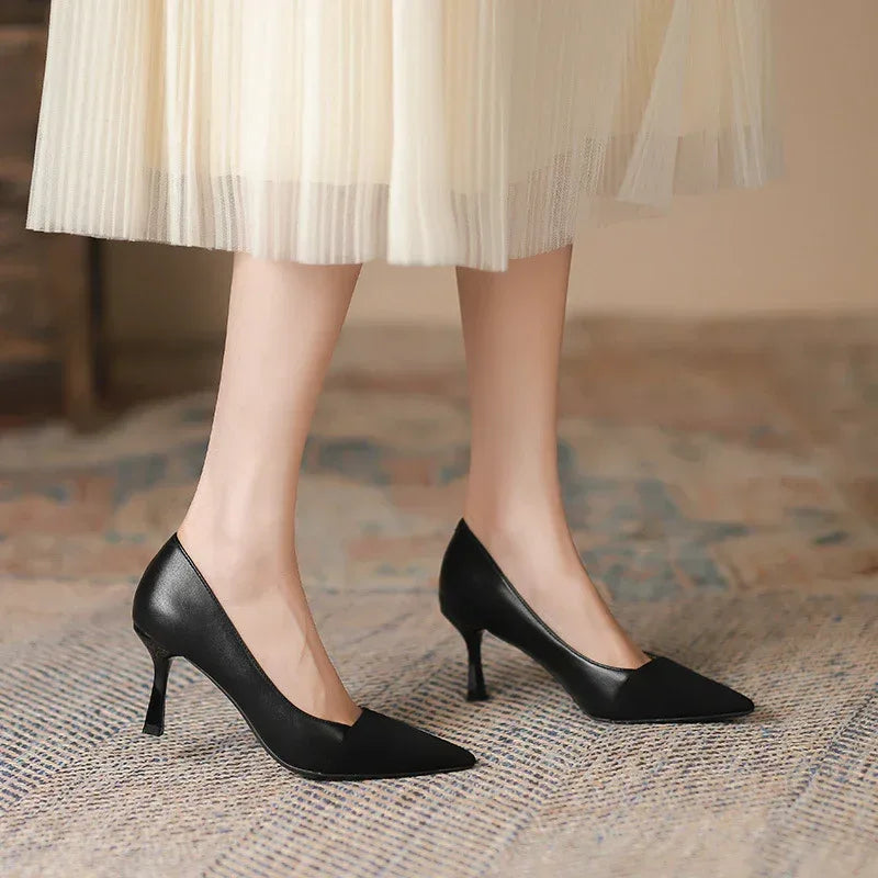 Color-blocking Stiletto Pumps Heels - Viexta