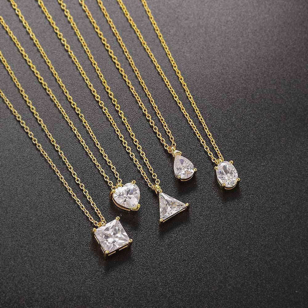 Zircon Micro-inlaid Necklace - Viexta
