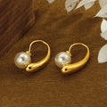 Pearl Water Drop Ear Hoop - Viexta