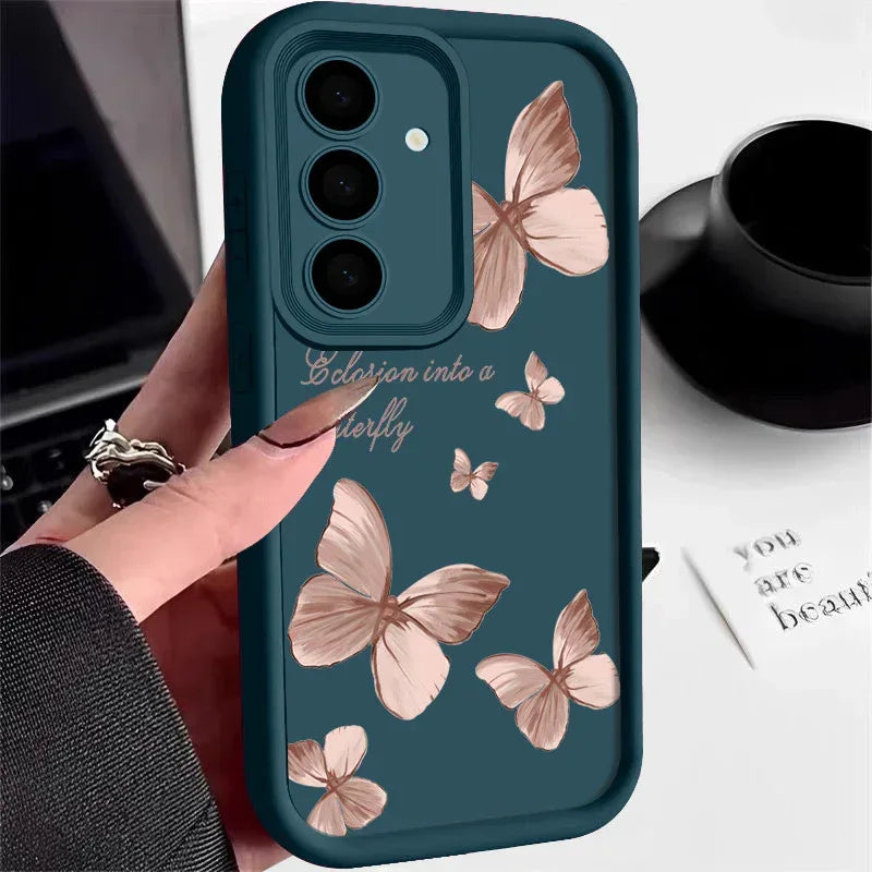 Anti-fall Ladder Graffiti Painted Butterfly Samsung Phone Case - Viexta