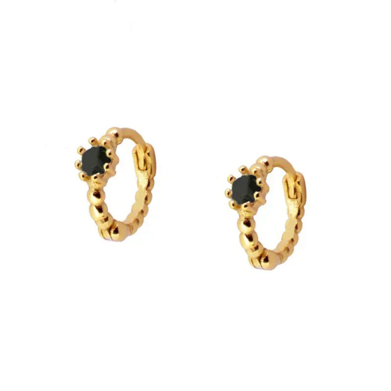 Round Rhinestone Earrings - Viexta