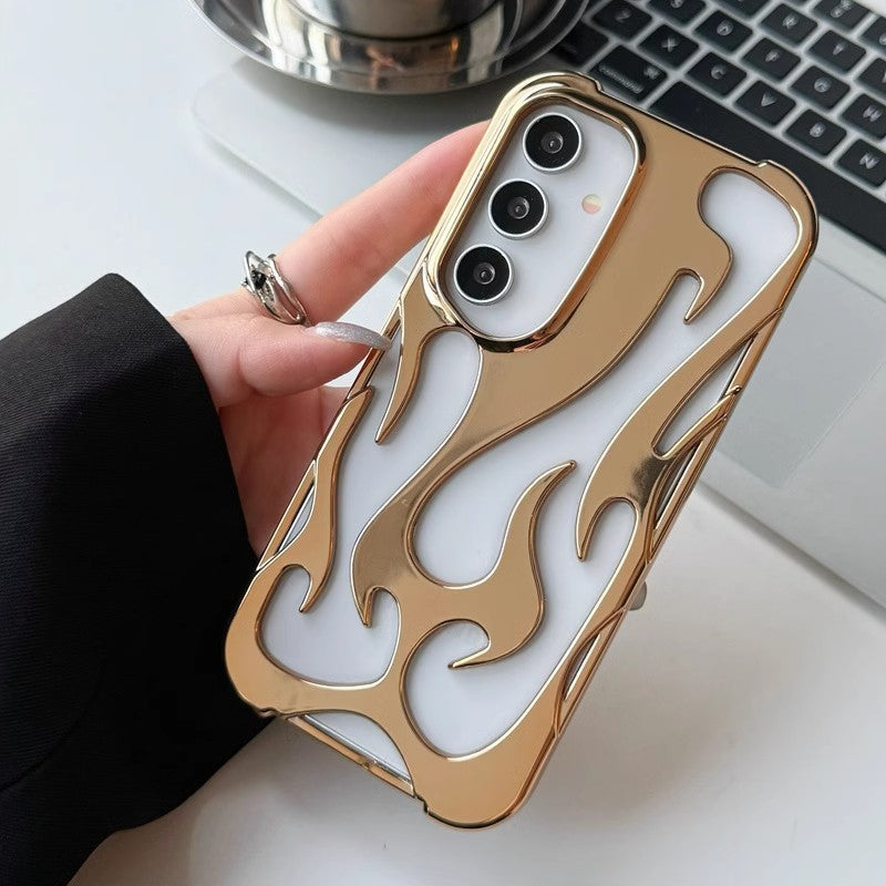 Hollow Flame Pattern Samsung Heat Dissipation Protective Cover