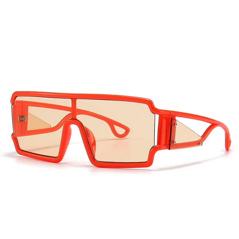Square Fashion Large Rim Vintage Sunglasses - Viexta