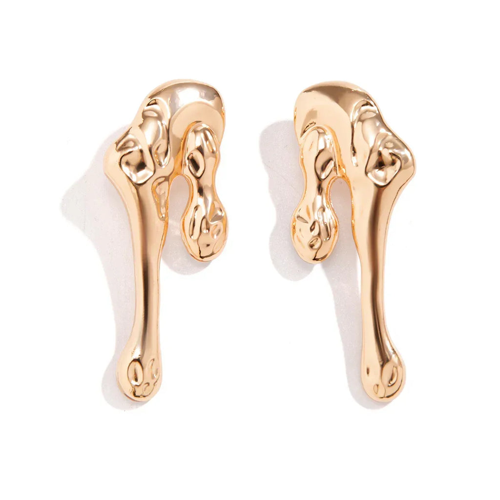 Lava Geometric Liquid Stud Earrings - Viexta