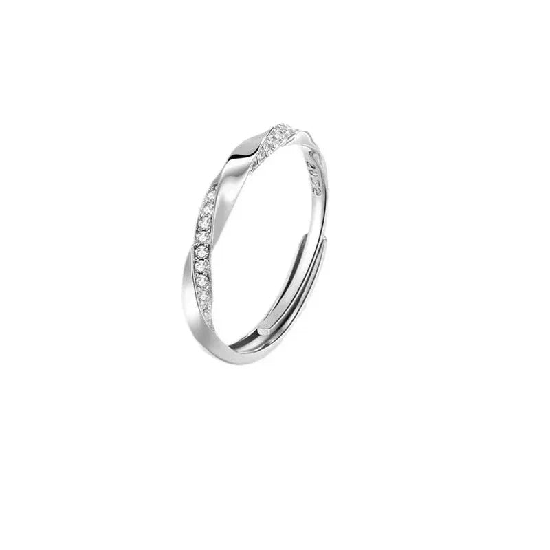Mobius S925 Sterling Silver Couple Ring - Viexta