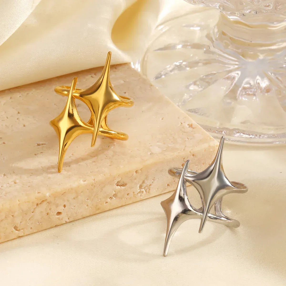 All-matching Star 18K Gold Plated Ring - Viexta