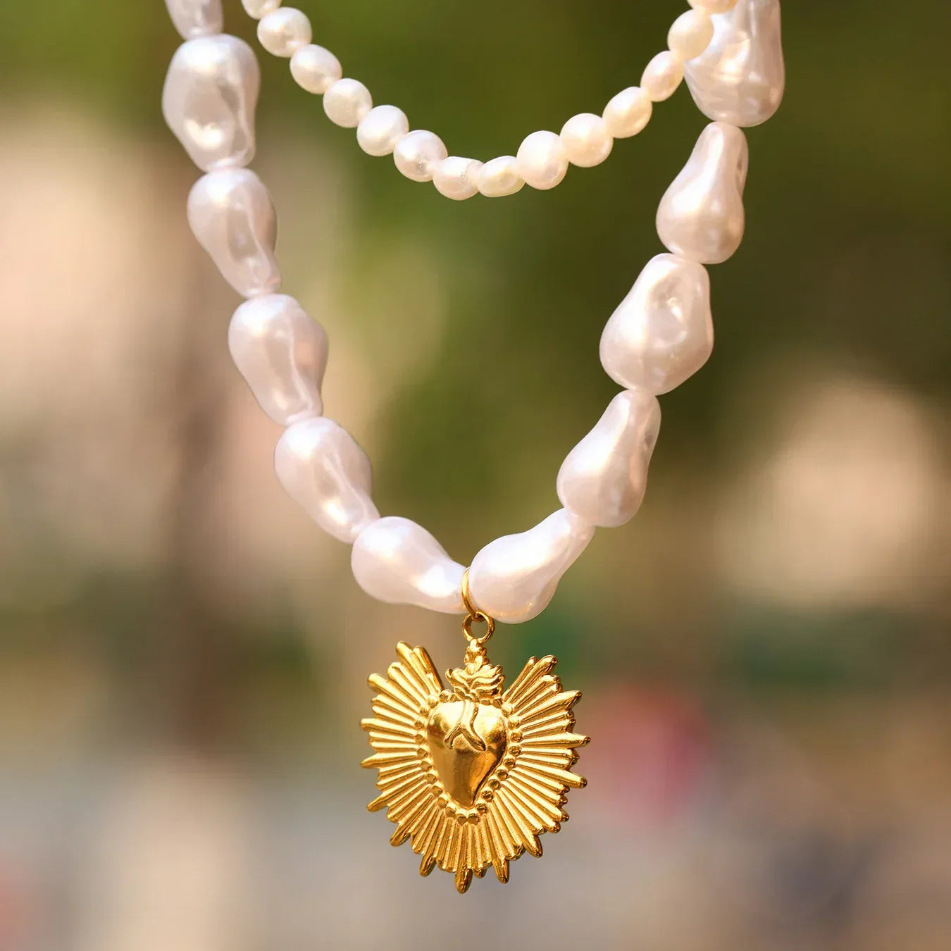 Ocean Series Baroque Shell Necklace - Viexta