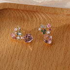 Retro Love Zircon Earrings