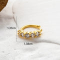 Single Piece Zircon Snake Flower Ear Clip - Viexta