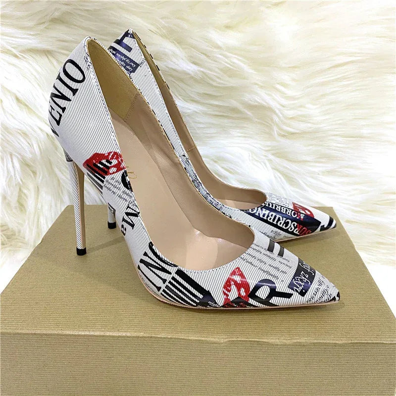 Stiletto Heel Pointed Toe Low-cut Heels - Viexta