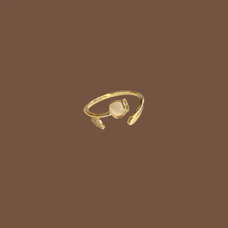 Tulip Light Luxury Opal Ring - Viexta