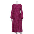 Women's Floral Dress With Long Sleeves - Viexta