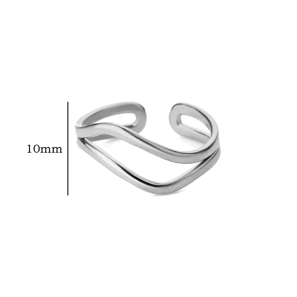 18K Gold Korean Minimalist Ring - Viexta