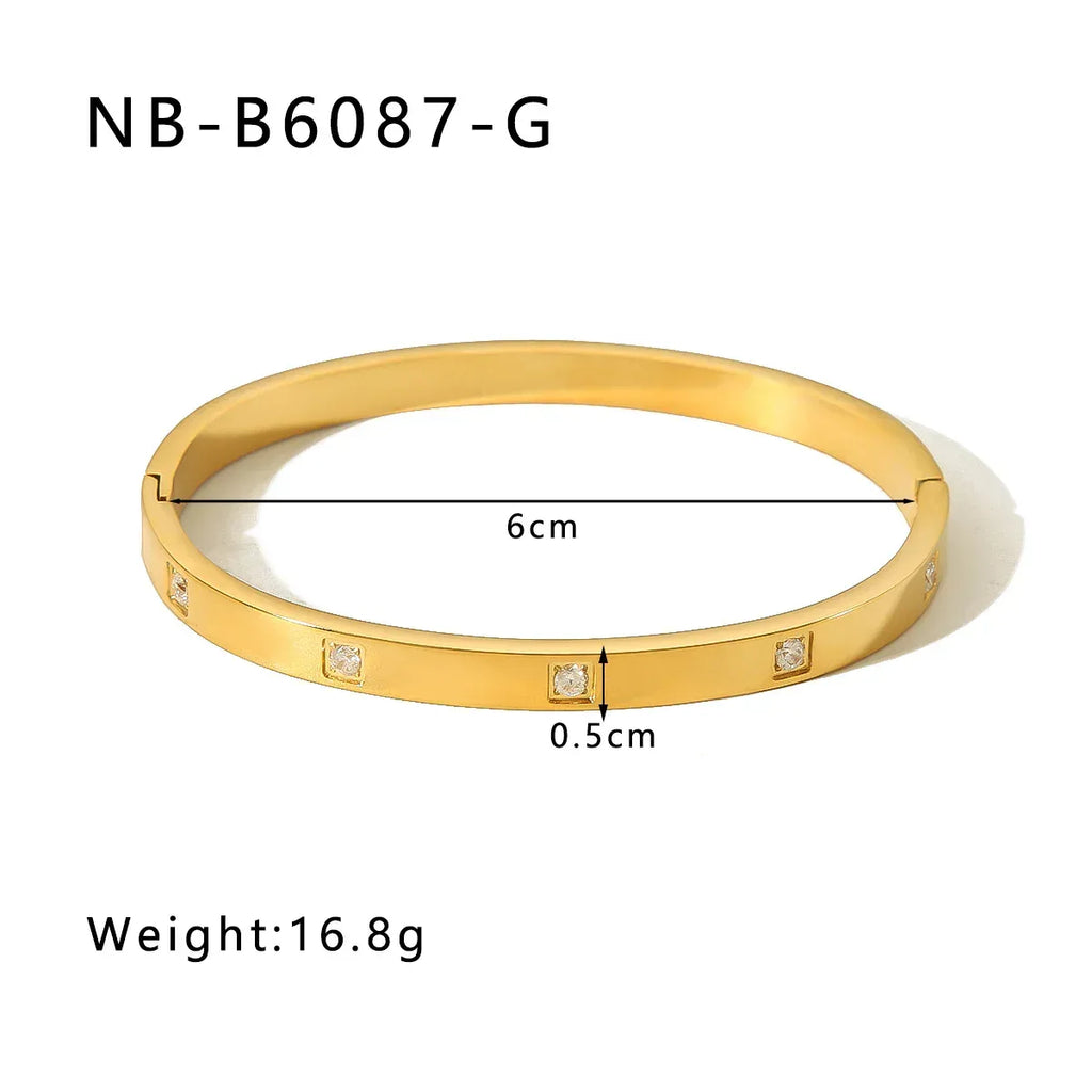 zircon-titanium-steel-electroplated-bracelet - Viexta