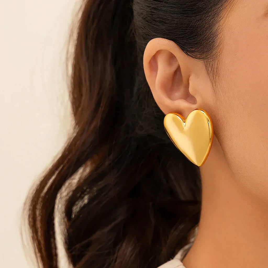 Glossy Water Drop Stud Earrings - Viexta