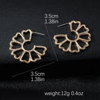 Fashion Hollow Flower Earrings - Viexta