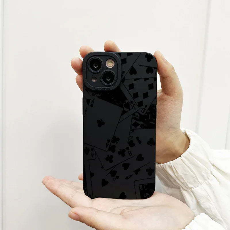 Playing Cards Pupil Silicone iPhone Case - Viexta