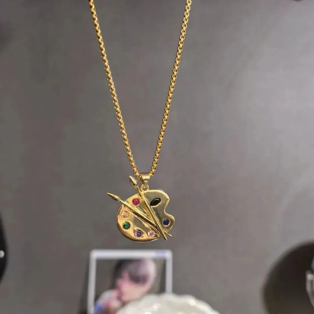 palette-zircon-pendant-necklace - Viexta