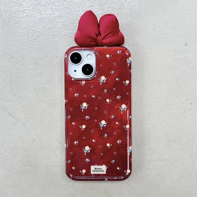 Red Floral iPhone Case - Viexta