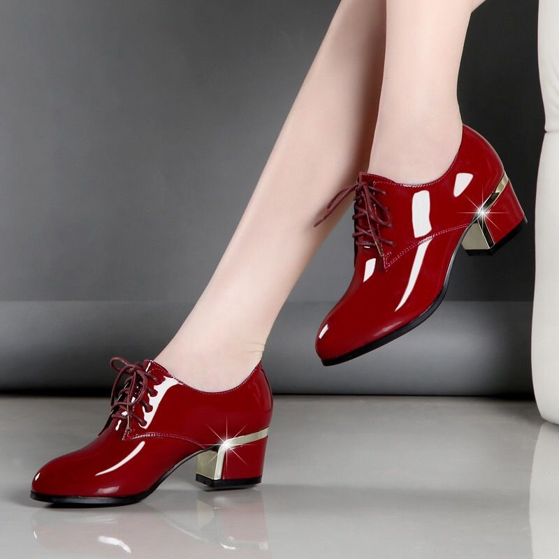 Women's Chunky Low-cut High Heels