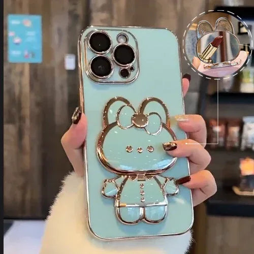 Creative Cartoon Rabbit Stand Mirror Phone Case - Viexta