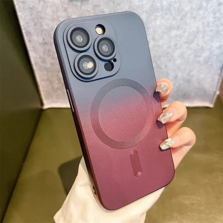 Gradient Two-color Liquid Magnetic iPhone Case - Viexta