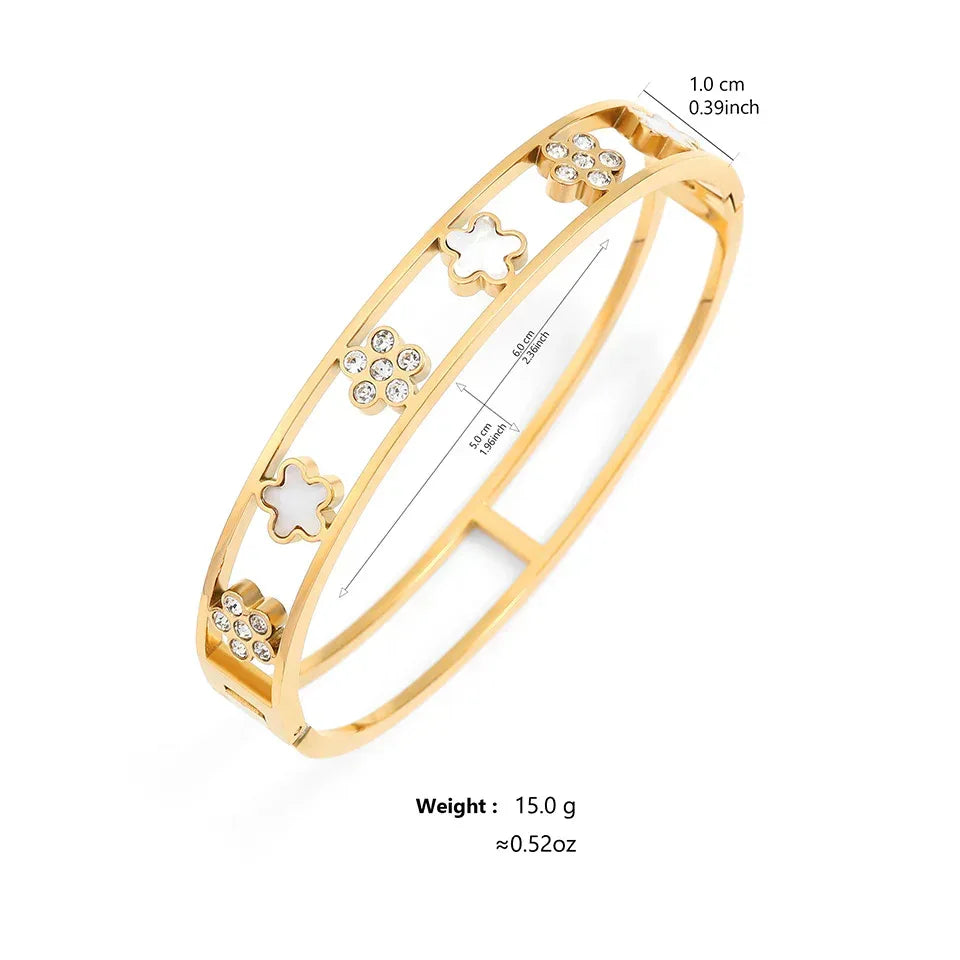 Multi-Diamond Five-leaf Kada - Viexta