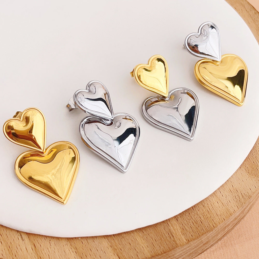 Dual Heart Earrings