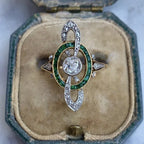 Vintage Alloy Inlaid Zircon Ring For Women - Viexta