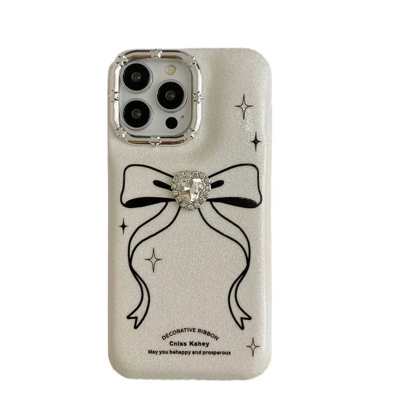 Line Bow Drop-resistant iPhone Case - Viexta