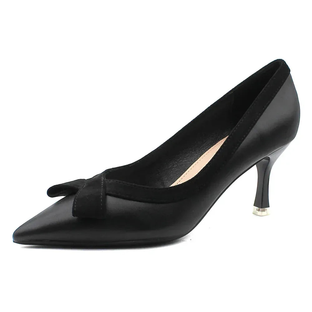 French Style Bow High Heels - Viexta