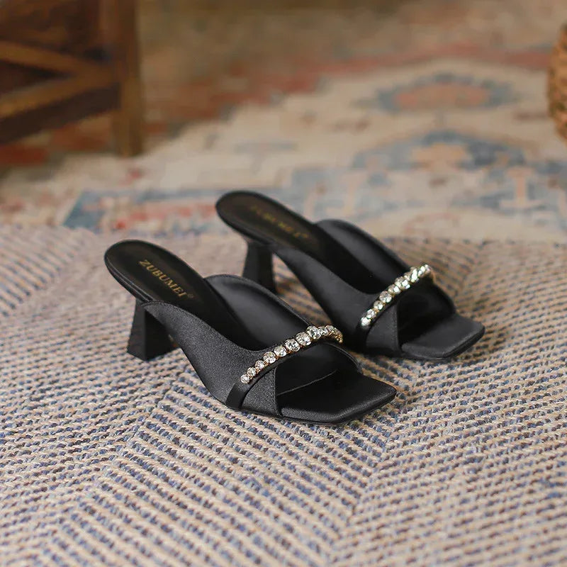 Classy Rhinestone Heels - Viexta