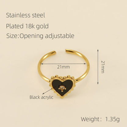 Heart-shaped Stainless Steel Ring