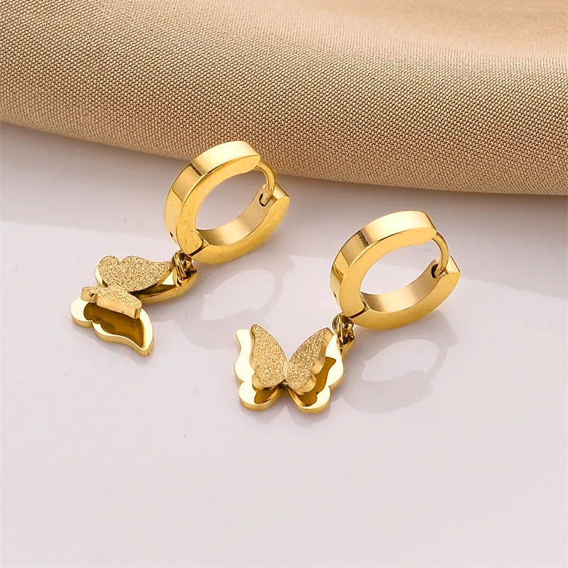 18k Trendy Hoops