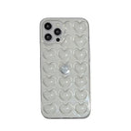 Solid Color Stereo Heart iPhone Case - Viexta