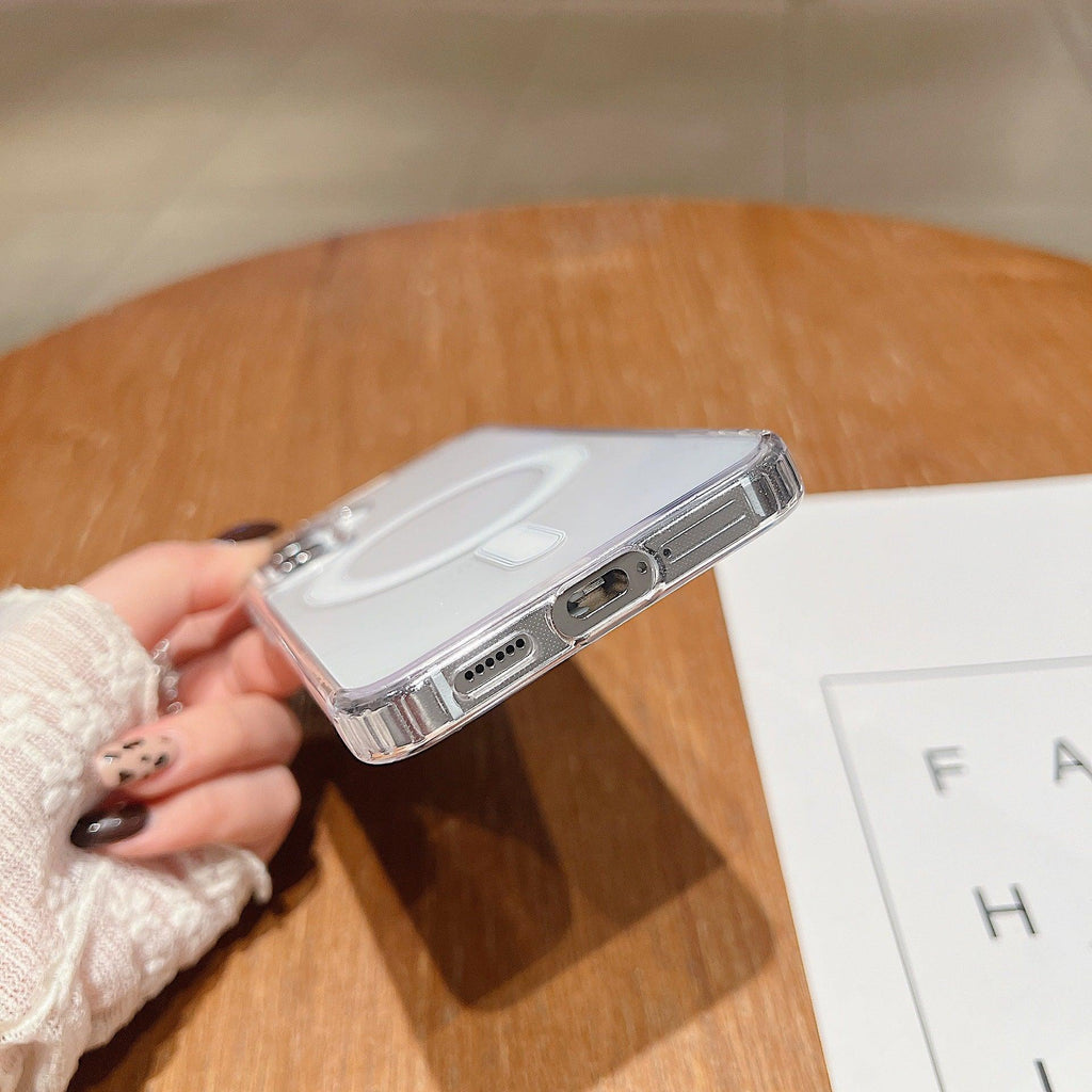 Magnetic Drop-resistant Transparent Samsung Phone Case - Viexta