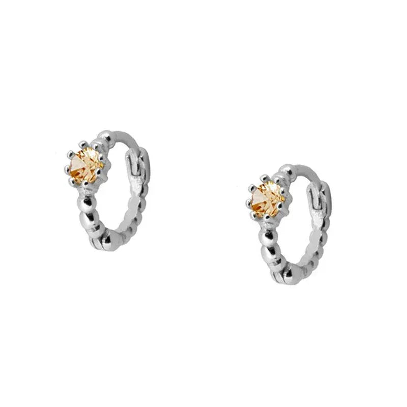 Round Rhinestone Earrings - Viexta