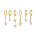 Long Triangle Zircon Earrings - Viexta