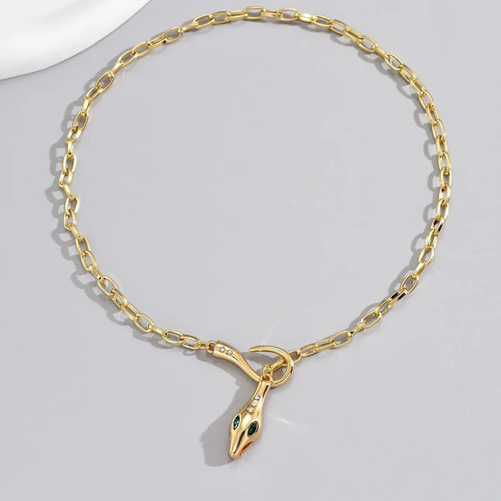 Elegant Metal Snake Series Necklace - Viexta