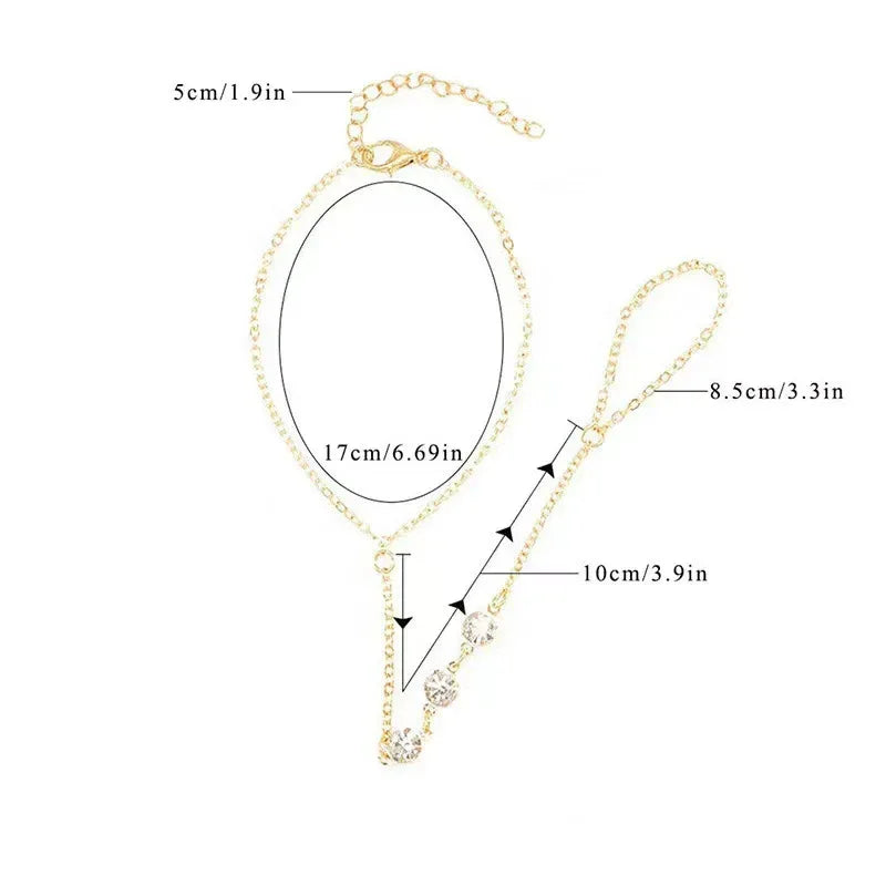 Double-sided Zircon Ring Bracelet - Viexta