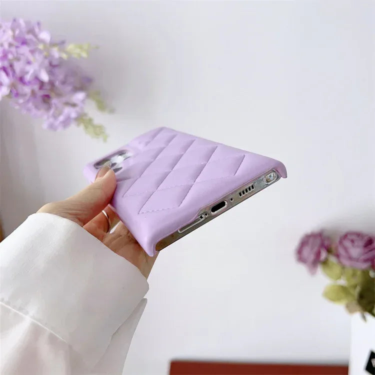 Diamond Plaid Samsung S Series Leather Phone Case - Viexta