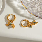 Stainless Steel Star Moon Ear Clip