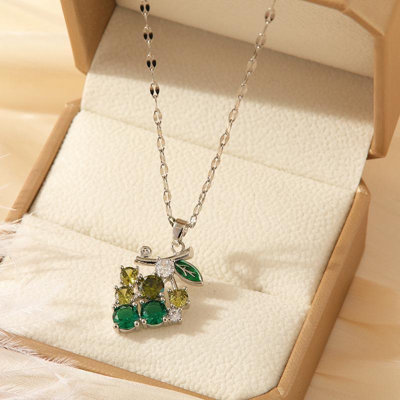 Emerald Grape Necklace For Women - Viexta