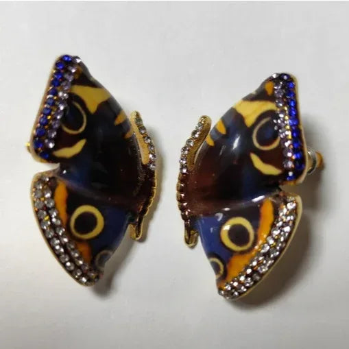 womens-painted-epoxy-butterfly-earrings - Viexta