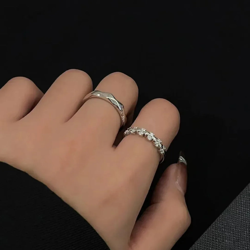 S925 Sterling Silver Couple's Pair Ring - Viexta